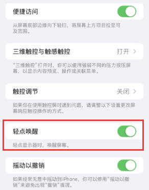 鹤壁苹果授权维修站分享iPhone轻点无法唤醒怎么办 