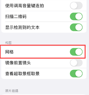 鹤壁苹果手机维修网点分享iPhone如何开启九宫格构图功能