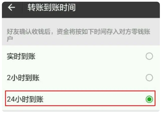 鹤壁苹果手机维修分享iPhone微信转账24小时到账设置方法 